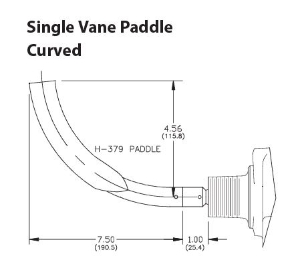 Bindicator Vane Paddle, H-379, 1-Vane, Insertable with Pins
