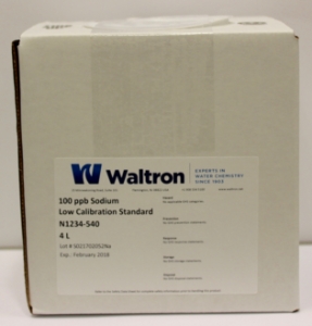 Waltron - N1234-540 | Sodium Low Calibration Standard, 100ppb, 1 Gal/4L Cube
