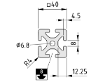 Item America - 45265 | Profile 8 40x40 Standard