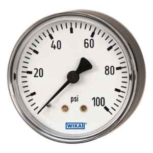 WIKA 24202379 | 111.12 2.5" 300 Psi 1/4 NPT Center Back Mount Bourdon Tube Pressure Gauge