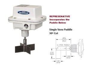 Bindicator Roto-Bin-Dicator RA-H.  120 VAC, 2 SPDT.  Centro Kit for Assembly.  With: Single Curved Paddle H-372A with 30 Degree Cut, No Mounting Plate