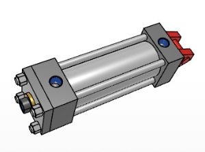 Milwaukee Cylinder H01522-61-53-7x7" - Heavy Duty NFPA Hydraulic Tie Rod Cylinder