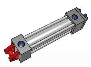 Milwaukee Cylinder H00152-61-24S-7x7 - Heavy Duty NFPA Hydraulic Tie Rod Cylinder