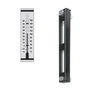 Stauff 1910001108 (SNA-254-B-N-T-U1) - 254MM LEVEL/TEMP GUAGE, 1/2" UNC BOLTS
