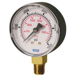 WIKA 8990595 | 111.10 2.5" 160 Psi 2Nd Scale kPa 1/4 NPT Lower Mount Bourdon Tube Pressure Gauge