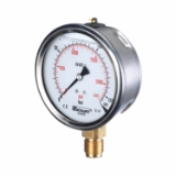 Stauff 1910000384 (SPG-063-00040-01-S-B04) - 2.5" S/S PRESSURE GAUGE, 0-40BAR/PSI, 1/4" BSP STEM MOUNT,