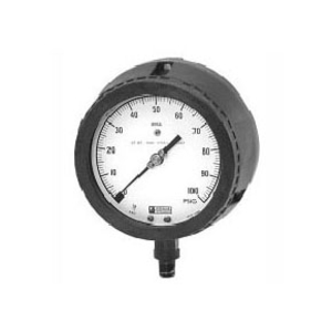 Ashcroft - WEKSLER AA442PE4LW 1/4" MPT, Lower, 0/60 PSI, 4-1/2" Black Graduation and Numeral on White Background Aluminum Dial, Polypropylene Case, Dry Filler, Differential, Pressure Gauge