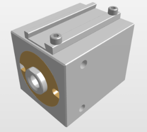 Compact Automation Inch Series Cylinder - Magnetic Piston (A) - Base, Side Mount (B)