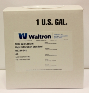 Waltron - N1234-541 | Sodium High Calibration Standard, 1000ppb, Red, 1 Gal/4L Cube