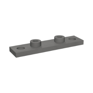 Stauff 1120002011 (SPAL-DUEB-7S-M-W2) - HEAVY ELONGATED WELD PLATE WITH METRIC THREADS.
